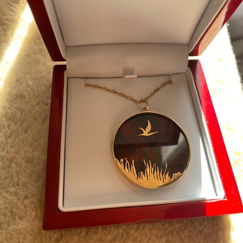 14k medallion w chain